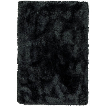 Plush Luxury Super Thick Heavyweight High-Density Hand-Woven Soft High-Pile Plain Polyester Tonal Textured Metallic Shimmer Shaggy Black Rug-Asiatic Carpets-Rug Love - The Most Loved Rug Store